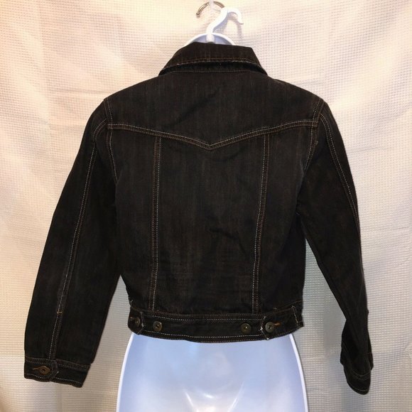 Millau womans small  Denim Jean Jacket Cropped dis - Picture 4 of 6